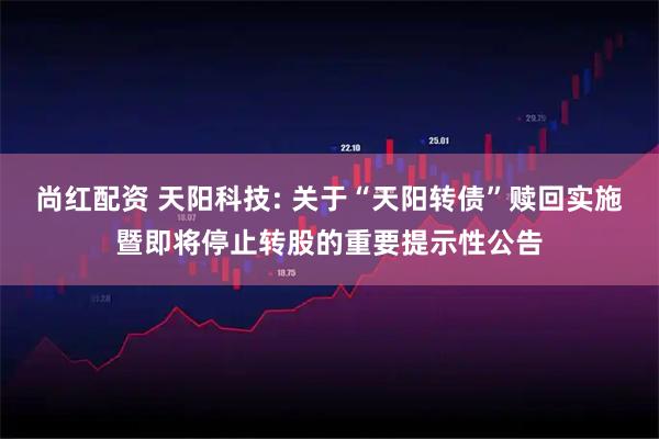 尚红配资 天阳科技: 关于“天阳转债”赎回实施暨即将停止转股的重要提示性公告